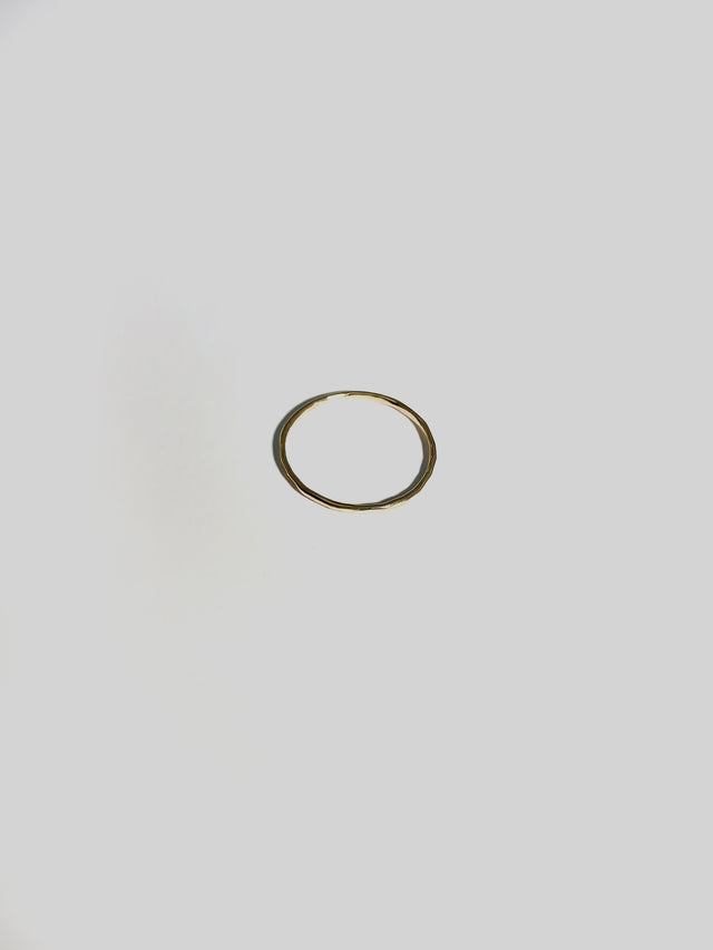Hand Hammered Gold Band – Thin