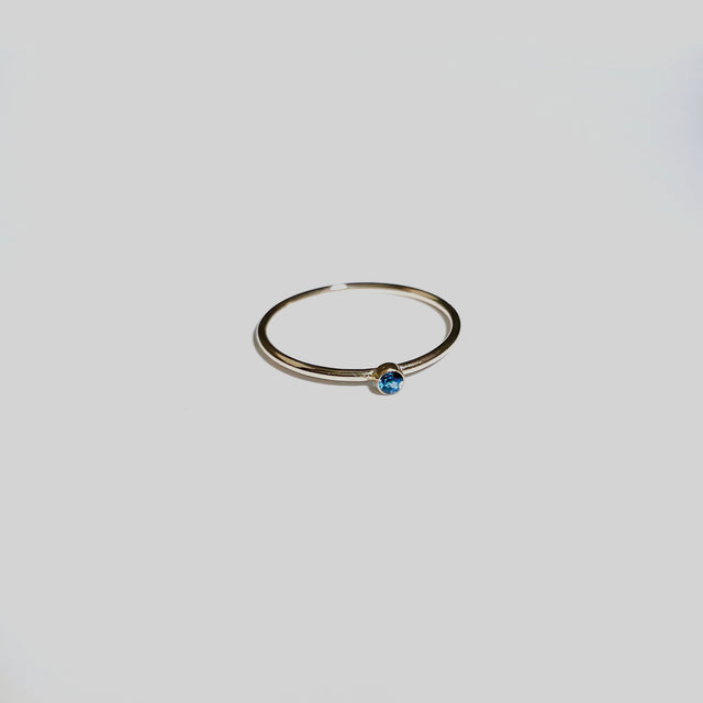 Blue Topaz Bud Ring